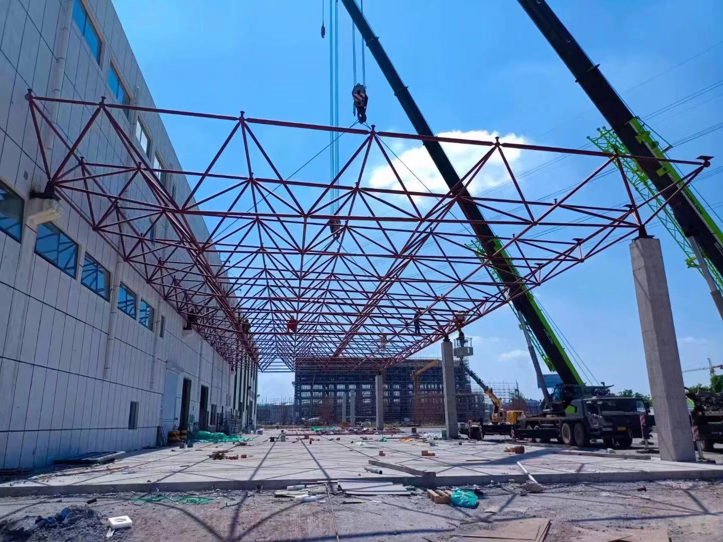 石狮江苏宿迁国望高科纤维公司 -生活楼网架 成品库网架 立体库网架